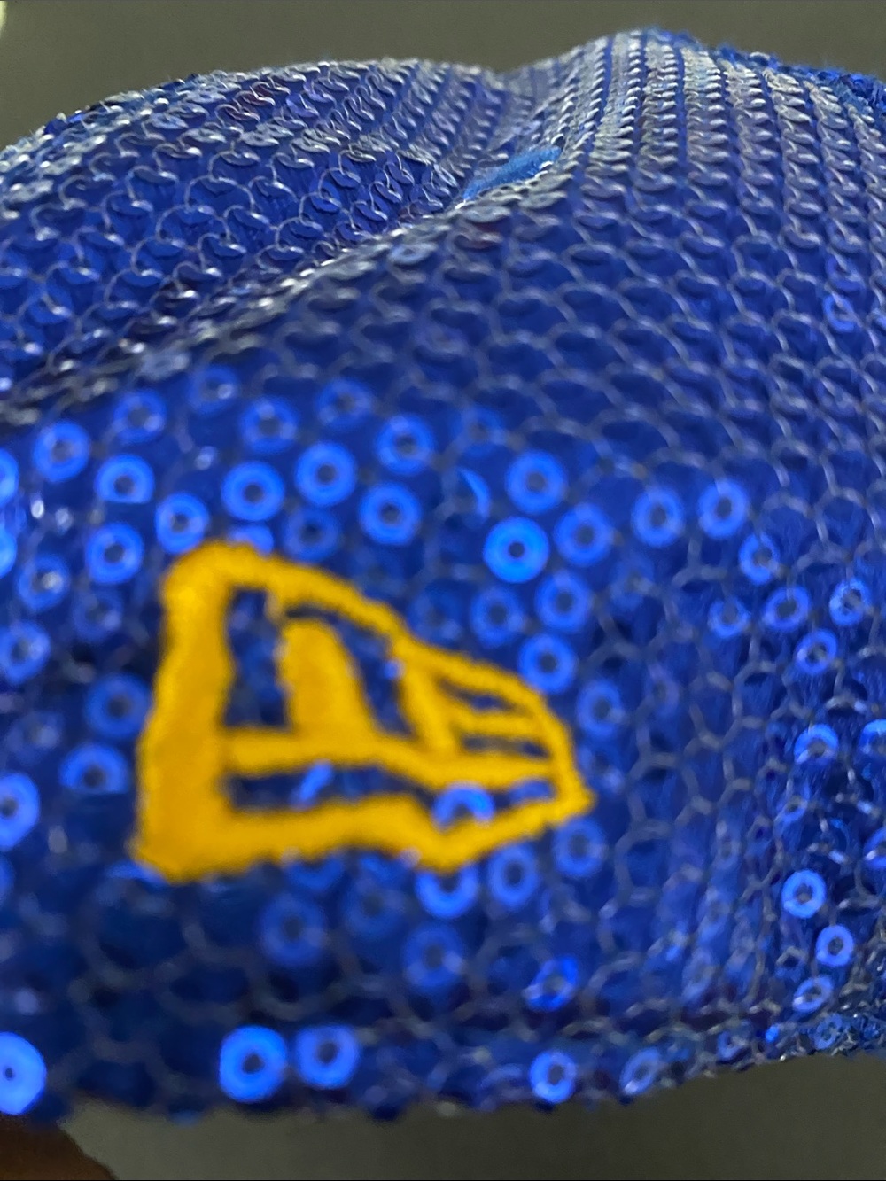 PINK Victoria's Secret Milwakee Brewers Blue and Gold Sequin Baseball Cap - Picture 4 of 12